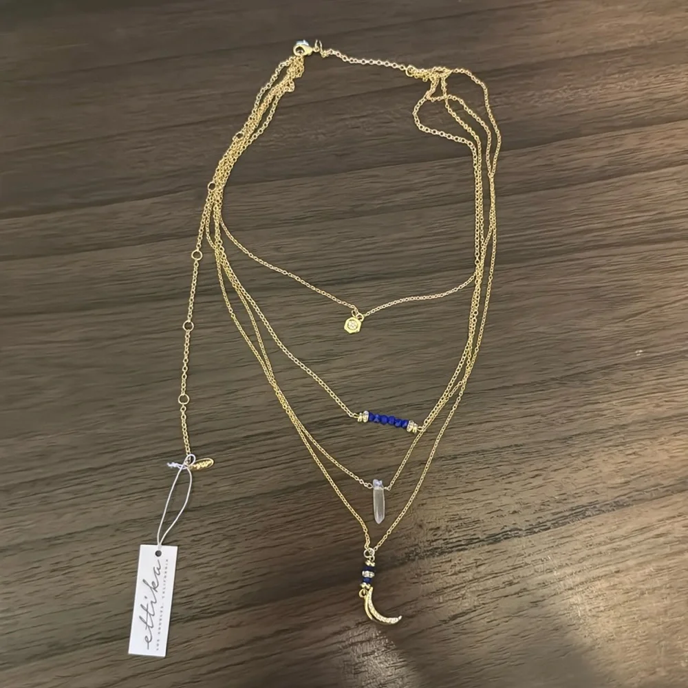 Ettika layered moon necklace NWT - Picture 1 of 4